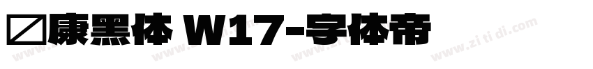 华康黑体 W17字体转换